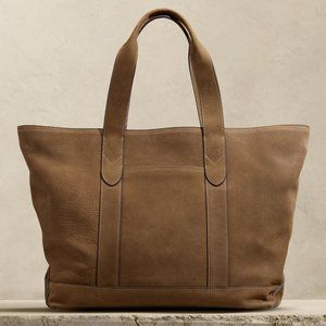 Banana Republic Men's Nubuck Leather Tote Camel